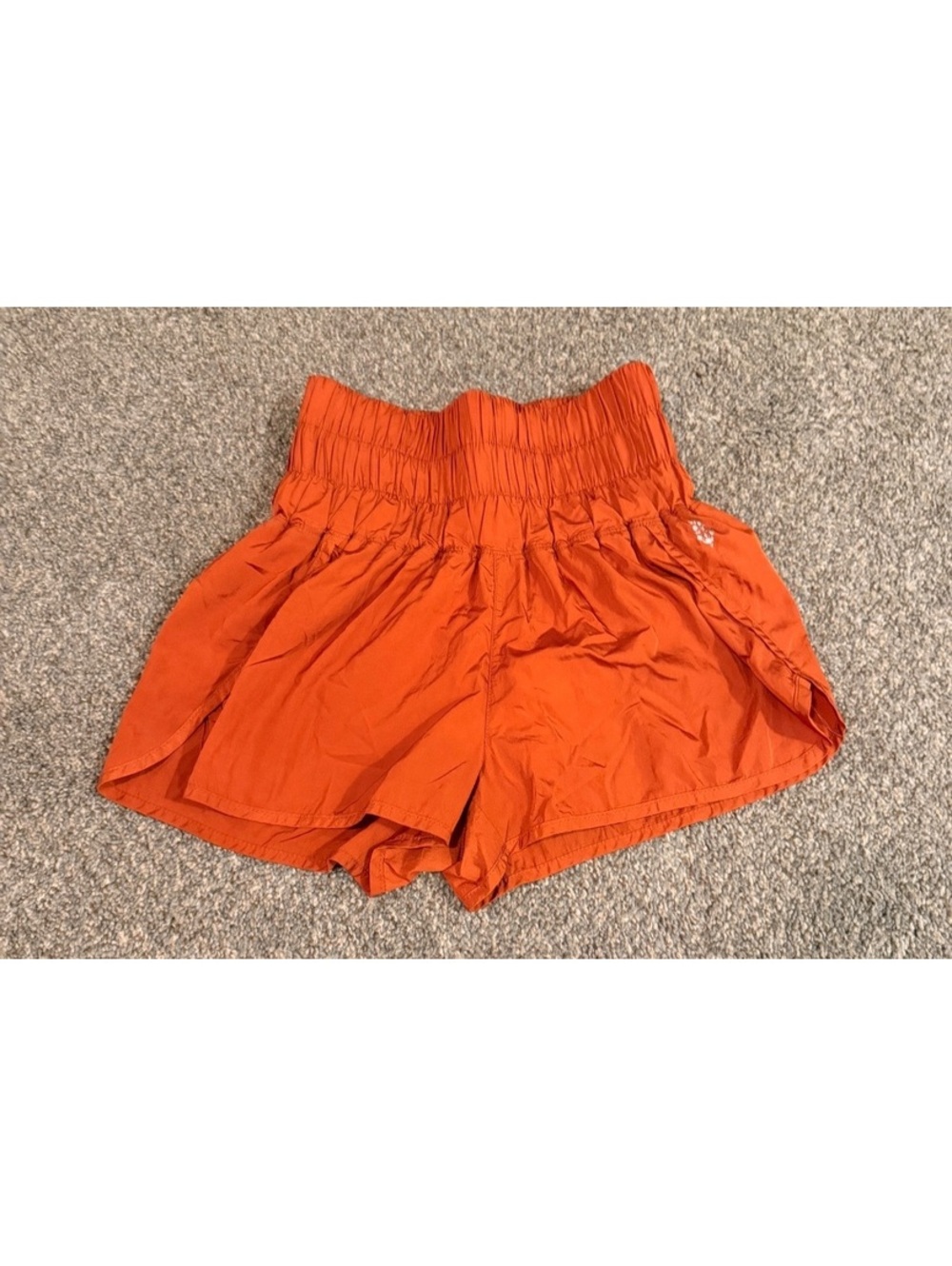Free People Movement Orange High-Rise Running Shorts XS